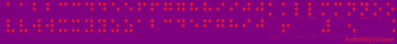 fuente Braille1 – Fuentes Rojas Sobre Fondo Morado