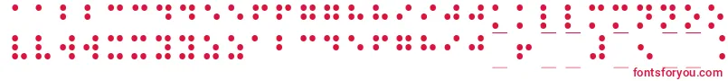 フォントBraille1 – 白い背景に赤い文字