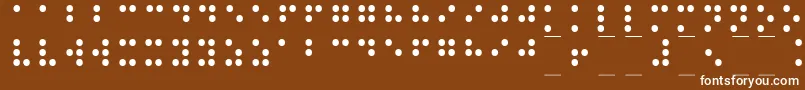 Шрифт Braille1 – белые шрифты на коричневом фоне