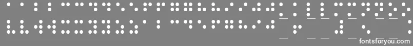 Braille1 Font – White Fonts on Gray Background