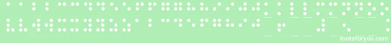 フォントBraille1 – 緑の背景に白い文字