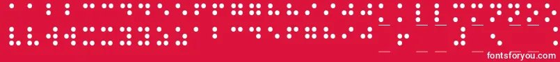 Braille1 Font – White Fonts on Red Background