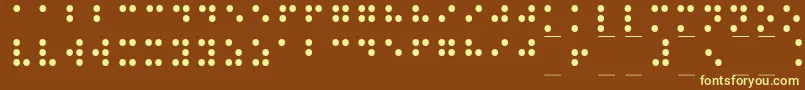 fuente Braille1 – Fuentes Amarillas Sobre Fondo Marrón