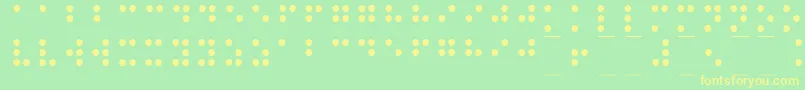 Braille1 Font – Yellow Fonts on Green Background