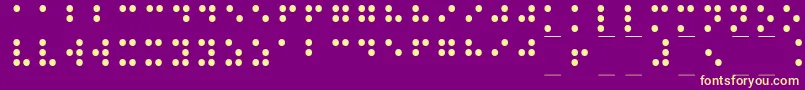 Braille1 Font – Yellow Fonts on Purple Background