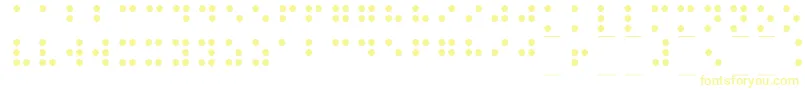 Braille1-Schriftart – Gelbe Schriften auf weißem Hintergrund