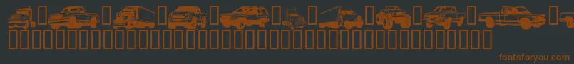 TrucksForJudyS Font – Brown Fonts on Black Background