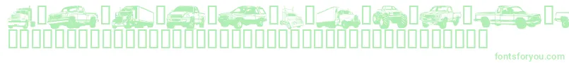 TrucksForJudyS-Schriftart – Grüne Schriften