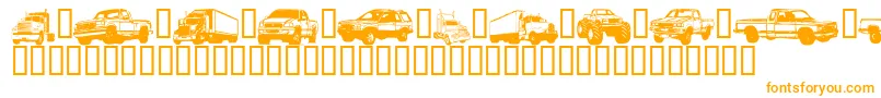 TrucksForJudyS Font – Orange Fonts on White Background