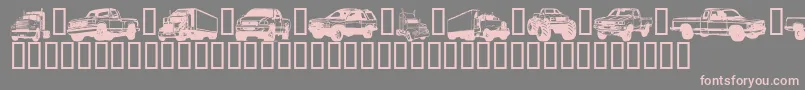 TrucksForJudyS Font – Pink Fonts on Gray Background