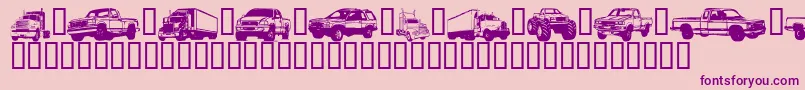 More about TrucksForJudyS Font TrucksForJudyS Font – Purple Fonts on Pink Background