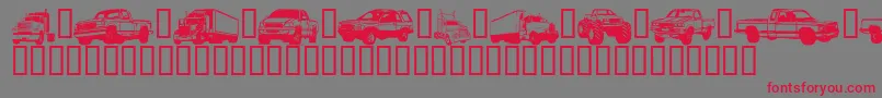 TrucksForJudyS Font – Red Fonts on Gray Background