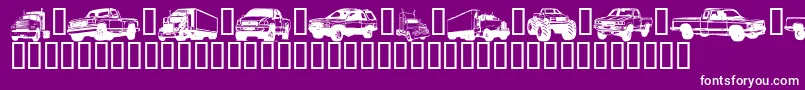 Más sobre la fuente TrucksForJudyS fuente TrucksForJudyS – Fuentes Blancas Sobre Fondo Morado