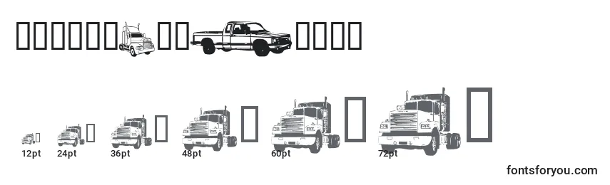 Größen der Schriftart TrucksForJudyS