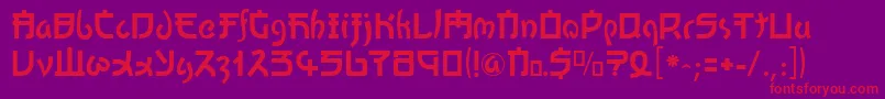 Kato ffy Font – Red Fonts on Purple Background