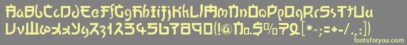 Kato ffy Font – Yellow Fonts on Gray Background