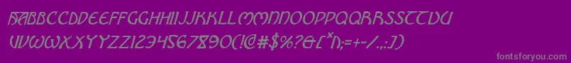 フォントBrinathynci – 紫の背景に灰色の文字