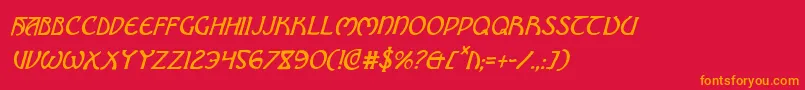 Brinathynci Font – Orange Fonts on Red Background