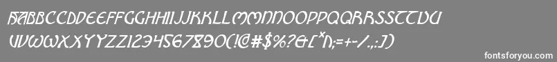 フォントBrinathynci – 灰色の背景に白い文字