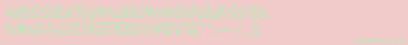 AgencyFbCyrillic Font – Green Fonts on Pink Background