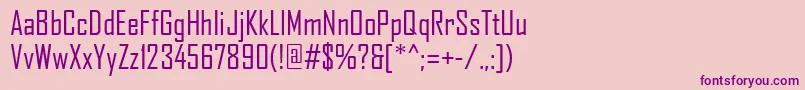 AgencyFbCyrillic Font – Purple Fonts on Pink Background