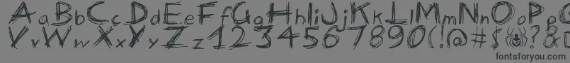 fuente ManicDepressive – Fuentes Negras Sobre Fondo Gris