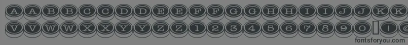 Typewriterkeys Font – Black Fonts on Gray Background