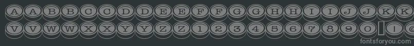 Typewriterkeys Font – Gray Fonts on Black Background