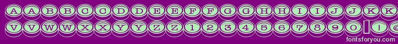 fuente Typewriterkeys – Fuentes Verdes Sobre Fondo Morado