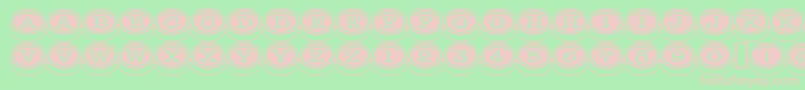 Typewriterkeys Font – Pink Fonts on Green Background