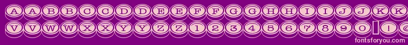 fuente Typewriterkeys – Fuentes Rosadas Sobre Fondo Morado