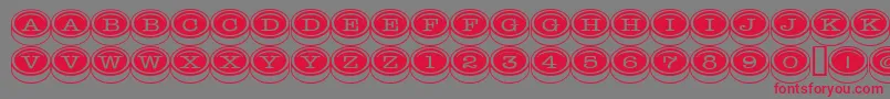 Typewriterkeys Font – Red Fonts on Gray Background