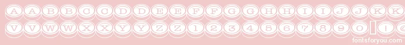 Typewriterkeys-Schriftart – Weiße Schriften auf rosa Hintergrund