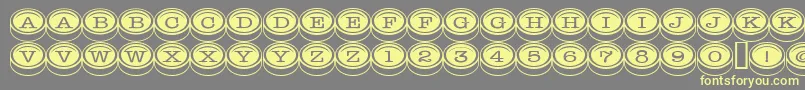 Typewriterkeys Font – Yellow Fonts on Gray Background