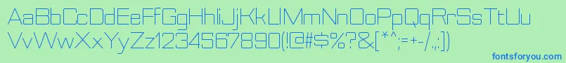 NesobriteltRegular Font – Blue Fonts on Green Background