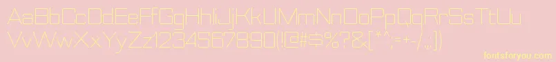 NesobriteltRegular Font – Yellow Fonts on Pink Background