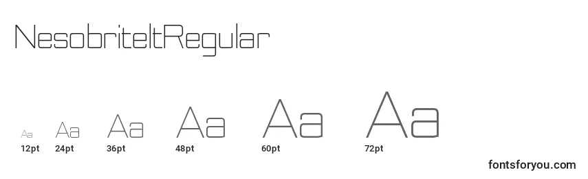 NesobriteltRegular Font Sizes