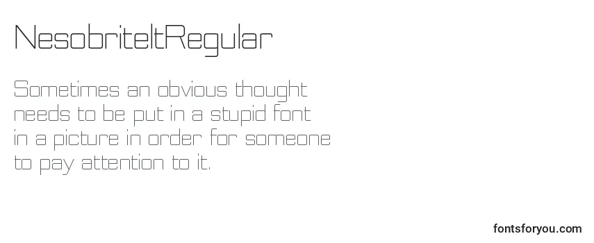 NesobriteltRegular Font