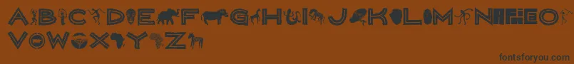 WildAfrica Font – Black Fonts on Brown Background