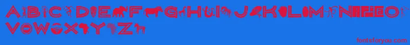 WildAfrica Font – Red Fonts on Blue Background