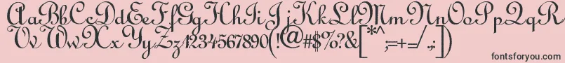 Annabel-Schriftart – Schwarze Schriften auf rosa Hintergrund