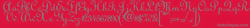 Annabel Font – Gray Fonts on Red Background