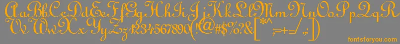 Annabel Font – Orange Fonts on Gray Background