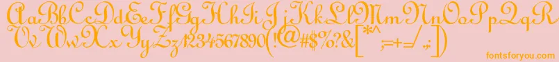 Annabel Font – Orange Fonts on Pink Background