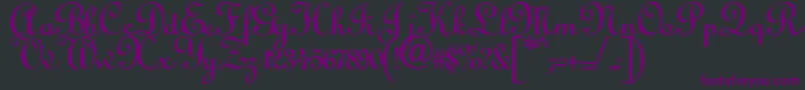 Annabel Font – Purple Fonts on Black Background