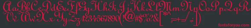 Annabel Font – Red Fonts on Black Background