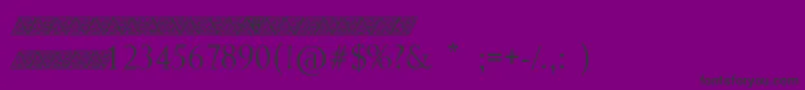 Fonte Triangularhd – fontes pretas em um fundo violeta