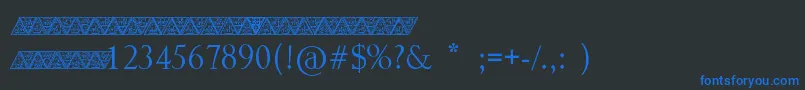 Triangularhd Font – Blue Fonts on Black Background