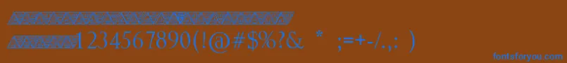 Triangularhd Font – Blue Fonts on Brown Background