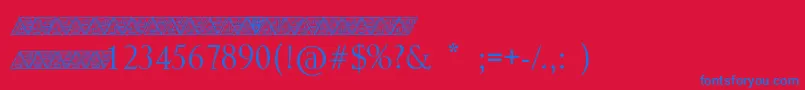 Triangularhd Font – Blue Fonts on Red Background